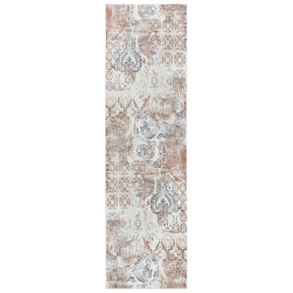 Rizzy Home Alora Decor Lavish 2'7"X8' Geometric Beige/Gray/Rust/Blue Power-Loomed Area Rug