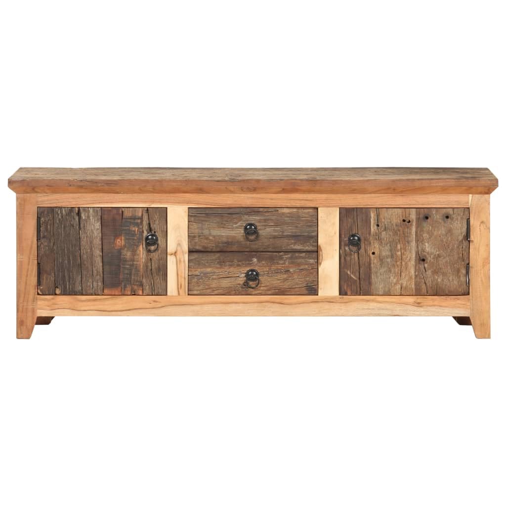 SKM TV Cabinet 47.2&quot;x11.8&quot;x15.7&quot; Solid Acacia Wood and Reclaimed Wood