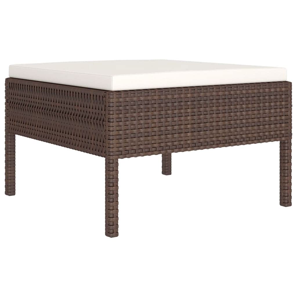vidaXL Patio Lounge Set 12 Piece, Sectional Sofa for Outdoor, Couch with Cushions, Patio Lounge Set, Farmhouse Modern, Poly Rattan Brown