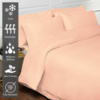 Pizuna Pure 100% Cotton King Duvet Cover Set, Luxurious 400 Thread Count Long Staple Cotton Sateen Weave With Button Closure (Co