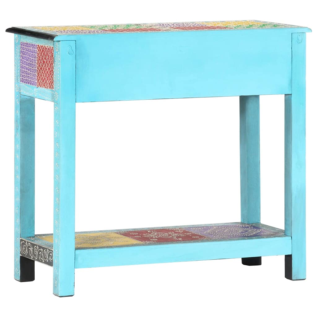 vidaXL Hand Painted Console Table 31.5"x13.8"x29.5" Solid Mango Wood