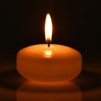 3 Inch Floating Candles, 24Pack White Unscented Dripless Wax Burning Candle, Long Burning 13-15Hours And Smokeless Candle For We