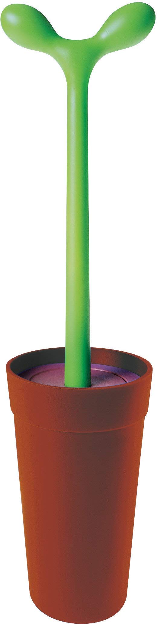 Alessi Merdolino Toilet Brush Aleesi ASG04 Merdolino Toilet Brush, Brown,57.7cm x 12.3cm x 13cm