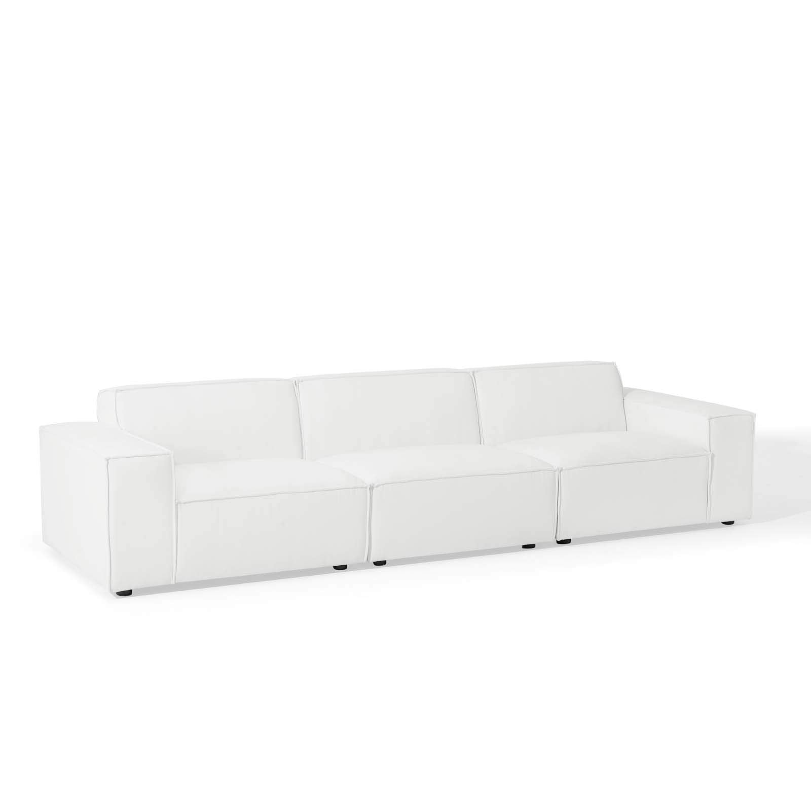 Modway EEI-4112-WHI Restore 3-Piece Sectional Sofa, White