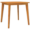 vidaXL Solid Acacia Wood Patio Table with Diagonal Leg Structure and Sturdy Tabletop Design, Perfect for Outdoor Use - Brown, 33.5"x33.5"x29.5"