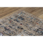 Sanction 8' X 10' Abstract Beige/White/Brown/Multi Color Power-Loomed Area Rug