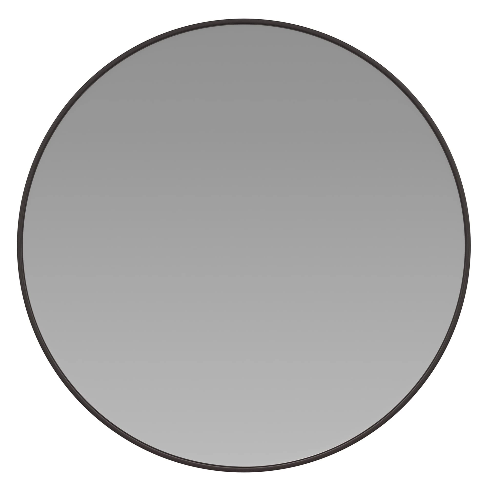 Flash Furniture Large Round Wall Mirror - Black Circle Accent Mirror - 24&quot; Vanity Mirror - For Bathroom, Vanity, Entryway, Dining Room, & Living Room