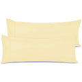 Nestl Body Pillow Cover - Soft Body Pillow Pillowcase - Lightweight Custard Yellow Pillowcase - Microfiber Body Pillow Case Cover - 20X54 Inches - Envelope Closure, Set Of 2
