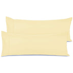 Nestl Body Pillow Cover - Soft Body Pillow Pillowcase - Lightweight Custard Yellow Pillowcase - Microfiber Body Pillow Case Cover - 20X54 Inches - Envelope Closure, Set Of 2