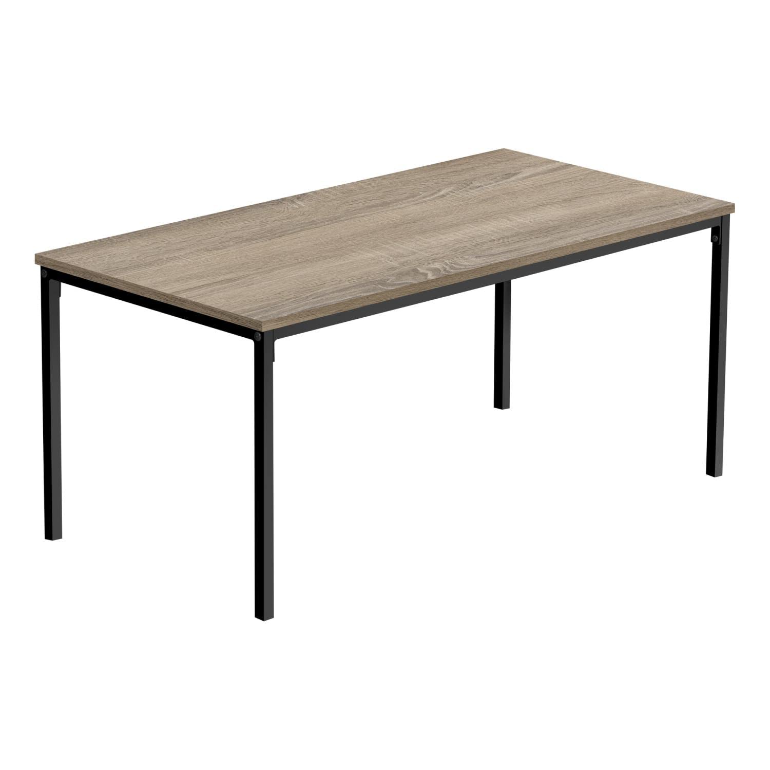 Monarch Specialties 3797 Coffee Table, Accent, Cocktail, Rectangular, Living Room, Metal, Laminate, Brown, Black, Contemporary, Modern Table-40 L/Dark Taupe, 40&Quot; L X 20&Quot; W X 18&Quot; H