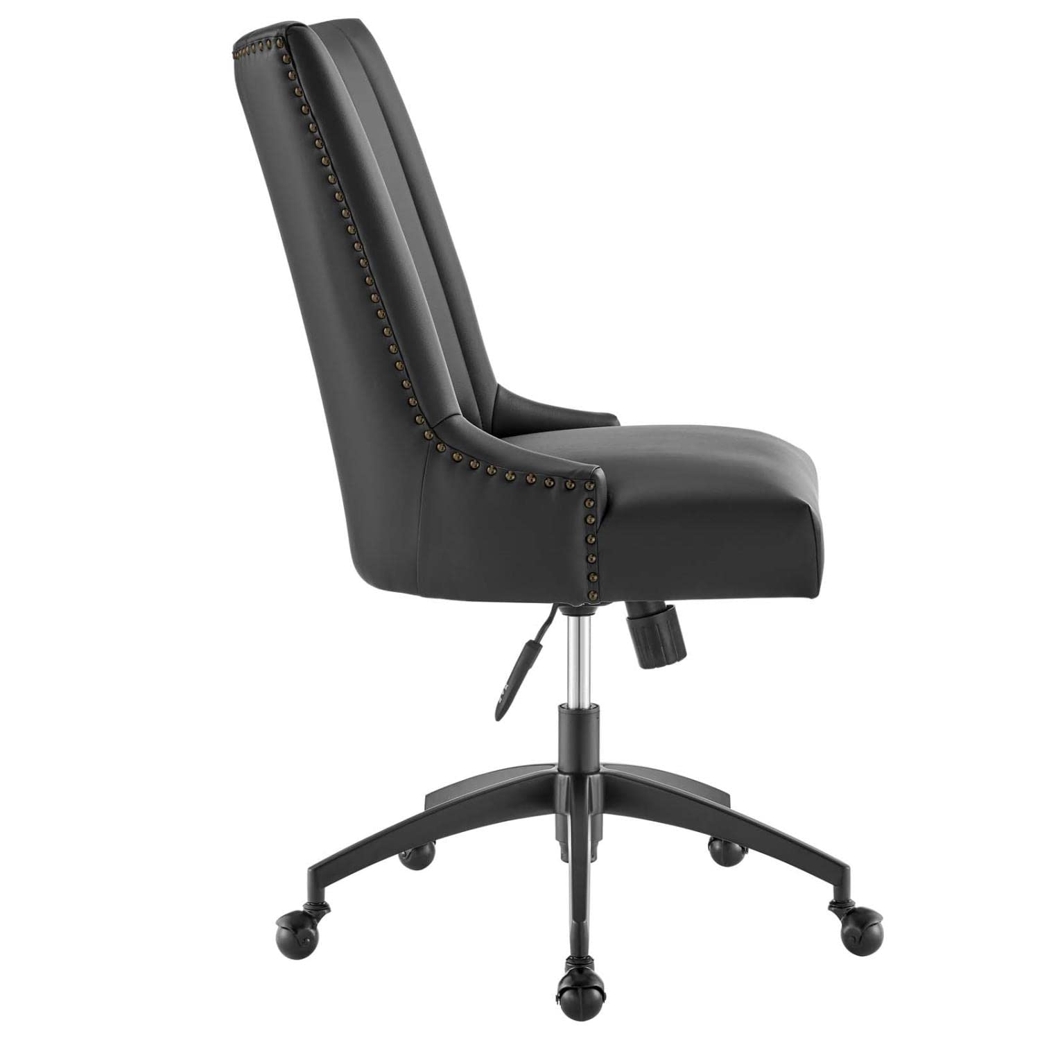 Modway Empower Channel Tufted Vegan Leather Office Chair Black 27 x 22 x 38.5