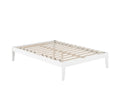 AFI Colorado Full Size Platform Bed with Charging Station in White