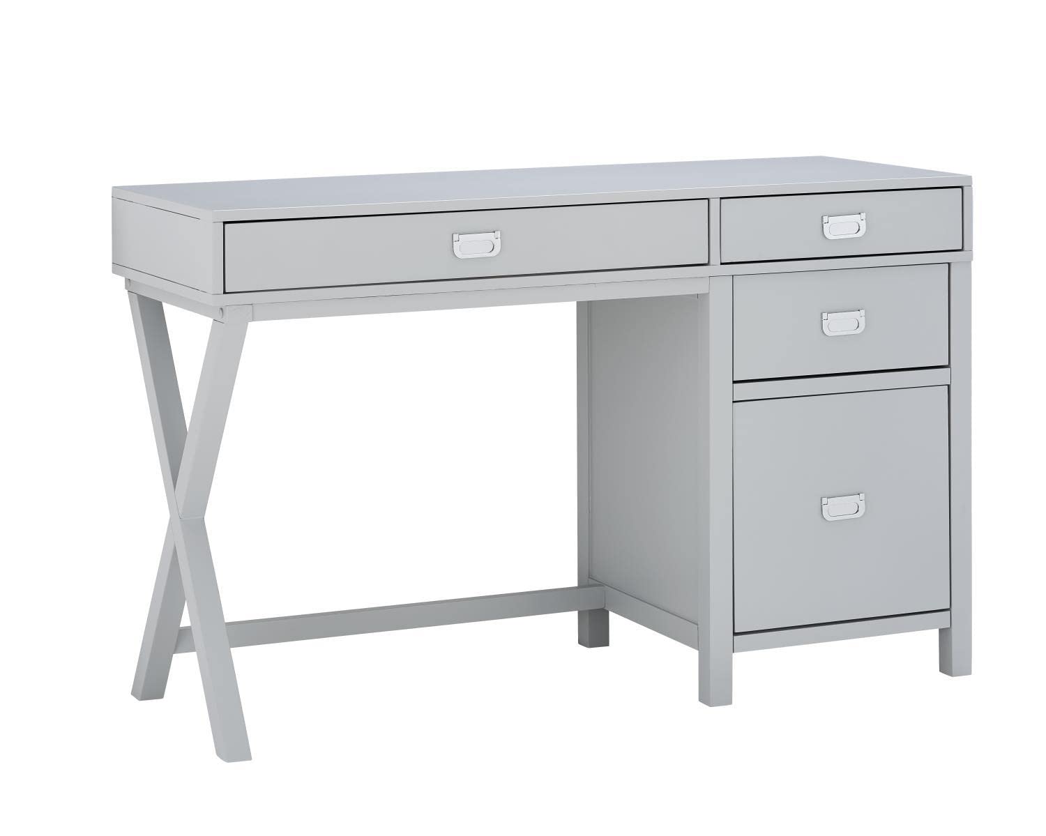 Peggy Side Storage Desk Gray