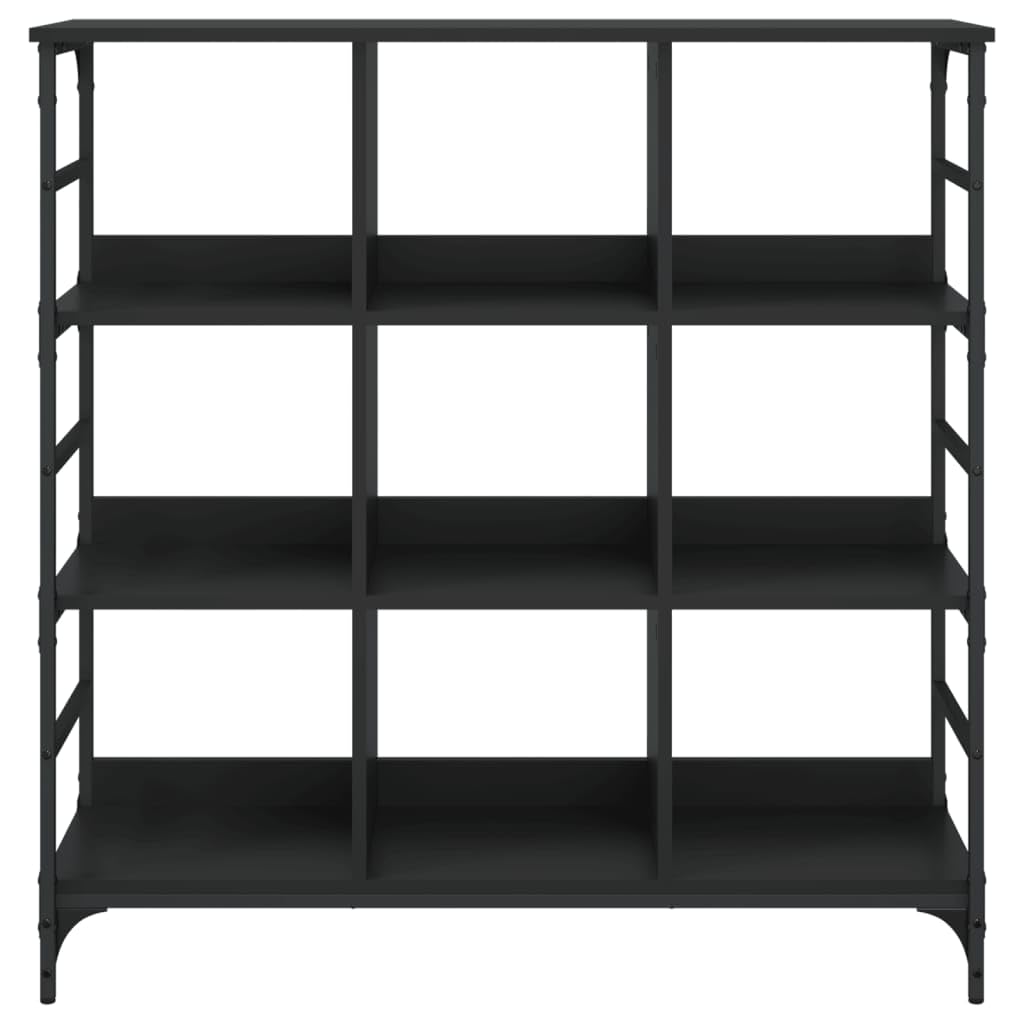 vidaXL Black Engineered Wood Sideboard - Classic Style Storage Cabinet with Adjustable Feet for Living Room, Bedroom, Hallway