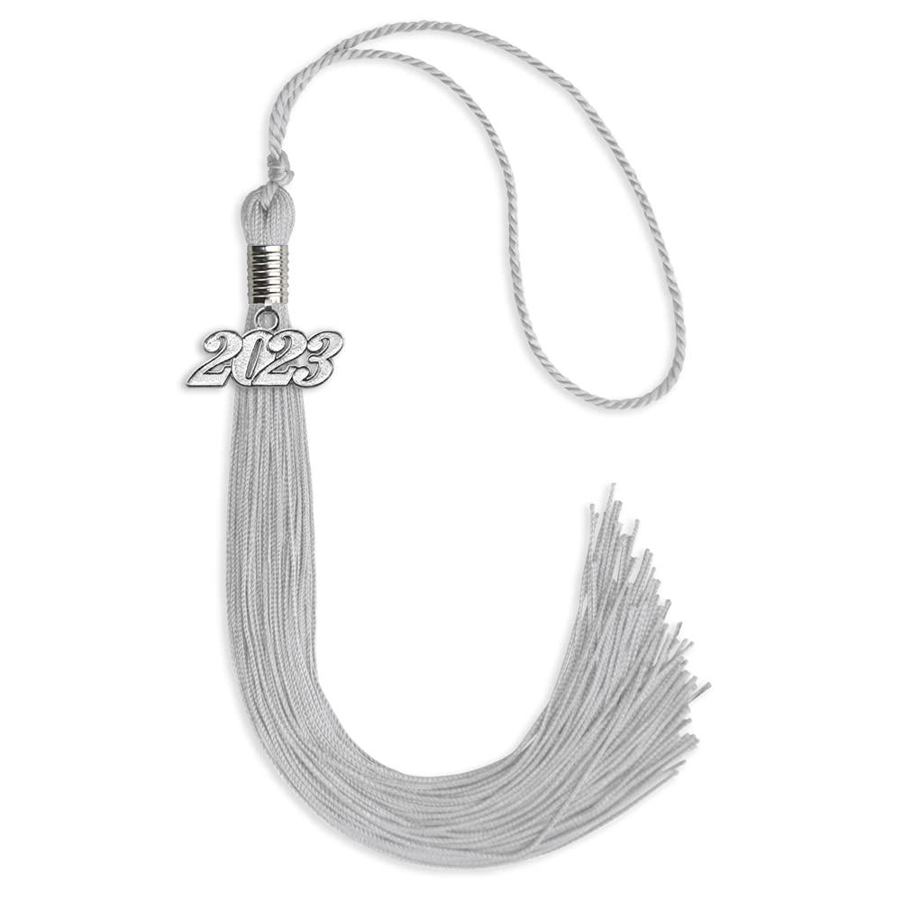 Endea Graduation Single Color Tassel with Silver Date Drop (Silver, 2023)