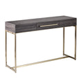 HomeRoots 402406 48 in. Sled Console Table with Storage Gray & Gold
