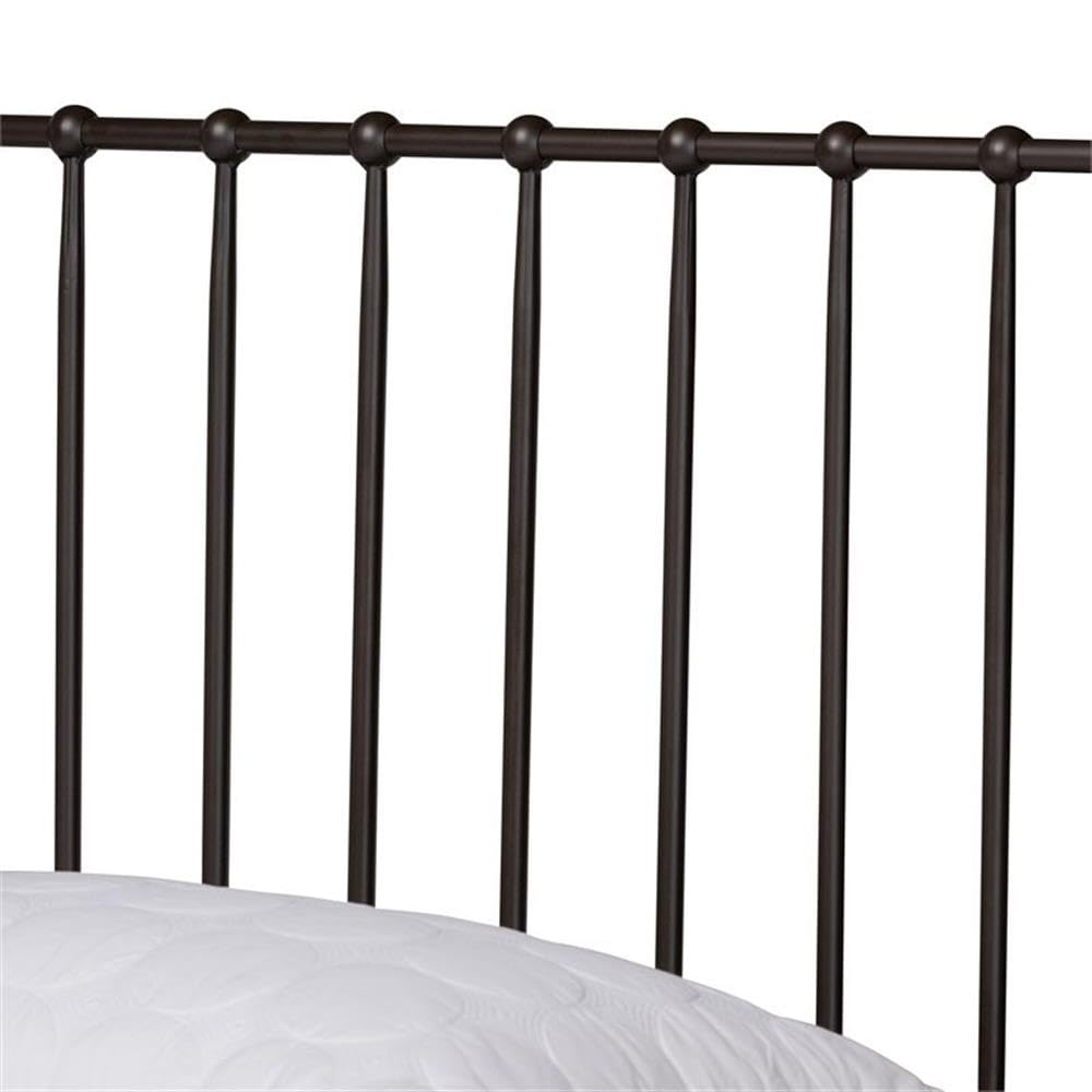 Baxton Studio Elsa Modern Black Metal Canopy Queen Bed