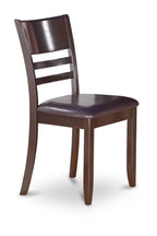 East West Furniture CALY7-CAP-LC Capri 7 Piece Room Furniture Set Consist of a Rectangle Dining Table and 6 Faux Leather Upholstered Chairs, 36x60 Inch, Cappuccino