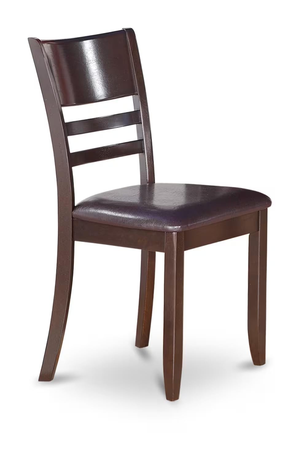 East West Furniture CALY6-CAP-LC Capri 6 Piece Set Contains a Rectangle Dining Room Table and 4 Faux Leather Kitchen Chairs with a Bench, 36x60 Inch, Cappuccino