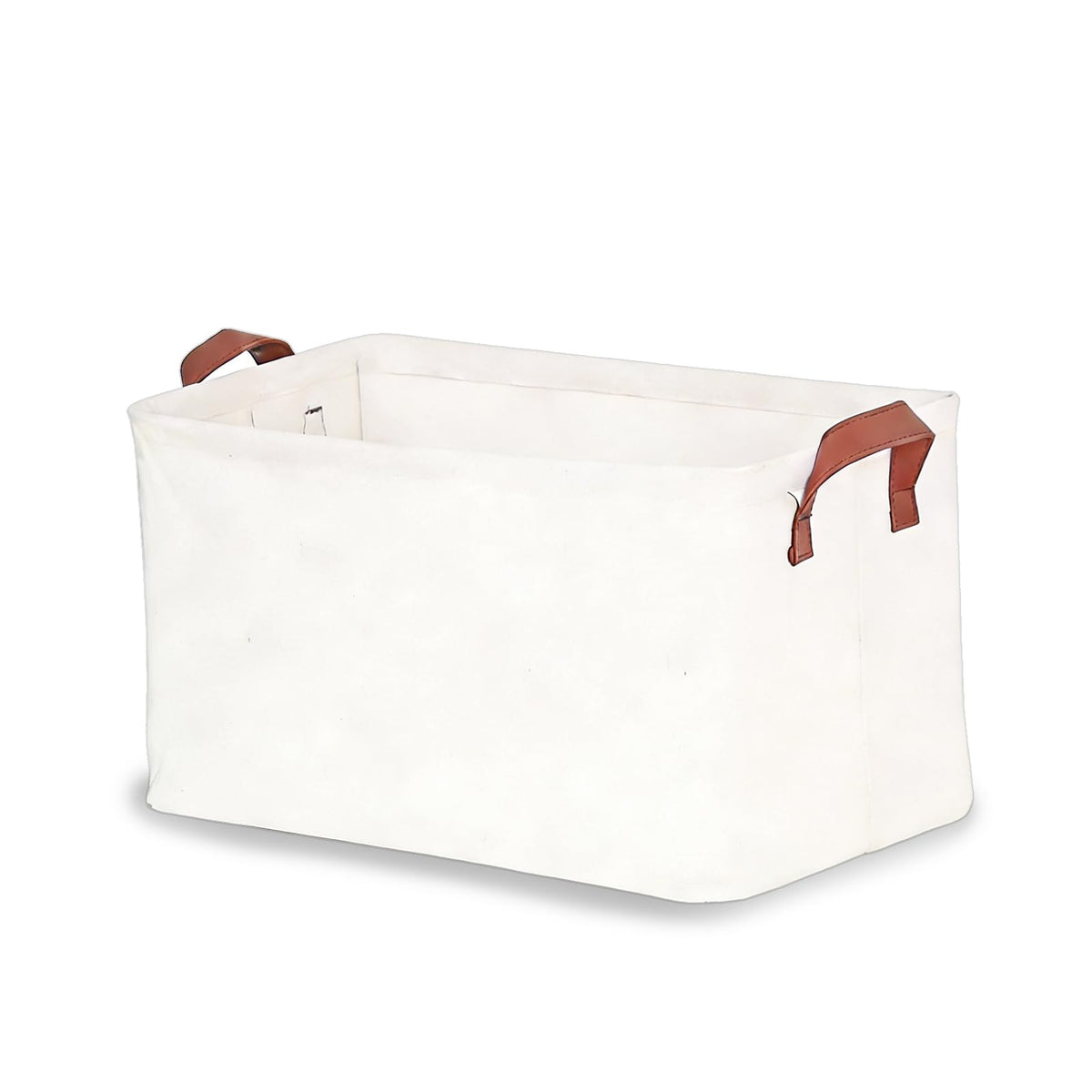 Collapsible Laundry Hamper 30L, Waterproof Oxford Cloth Storage Bin with Reinforced Steel Frame & Padded Handles, SpaceSaving F