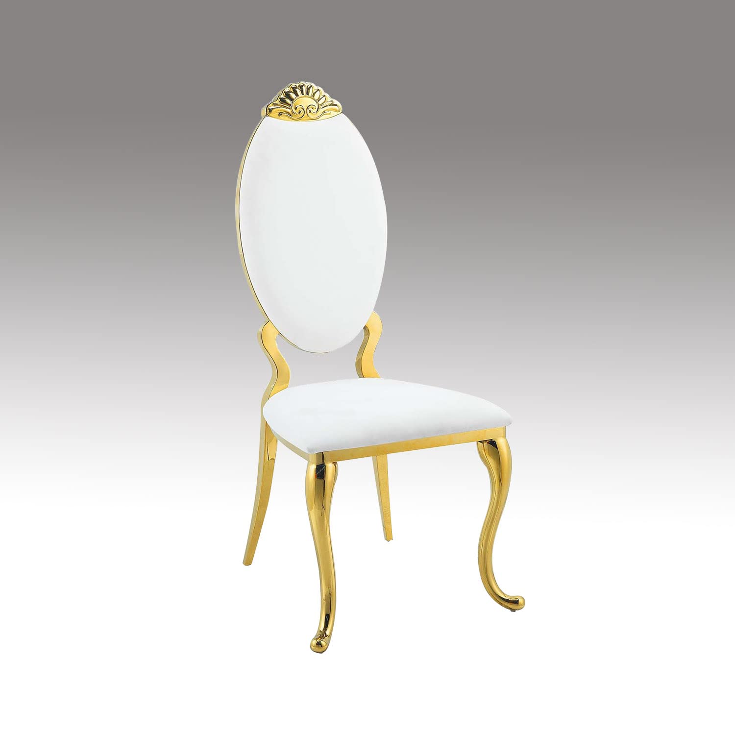 simple relax White and Gold Set of 2 Side Chair Finish