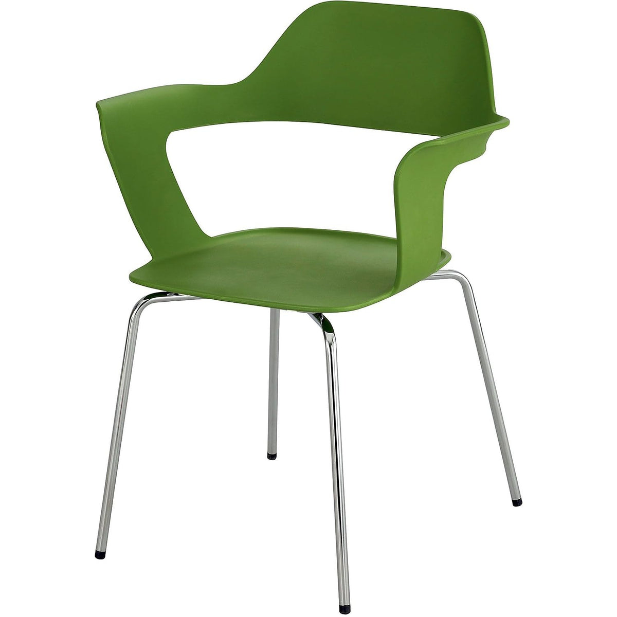 Safco Products Bandi Shell Stack Chair 4275GN, Green, Sturdy Steel Frame, Polypropylene Shell, Stacks 8 High (2/carton)