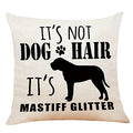 M-Qizi Linen Mastiff Pillow Covers, Mastiff Gifts - 18X18 Decorative Dog Pillow Cover, Mastiff Decor, Mastiff Gifts For Women, G