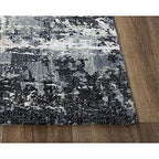 Elect 5'2" X 7'9" Abstract Gray/Gray /Blue Power-Loomed/Hybrid Area Rug