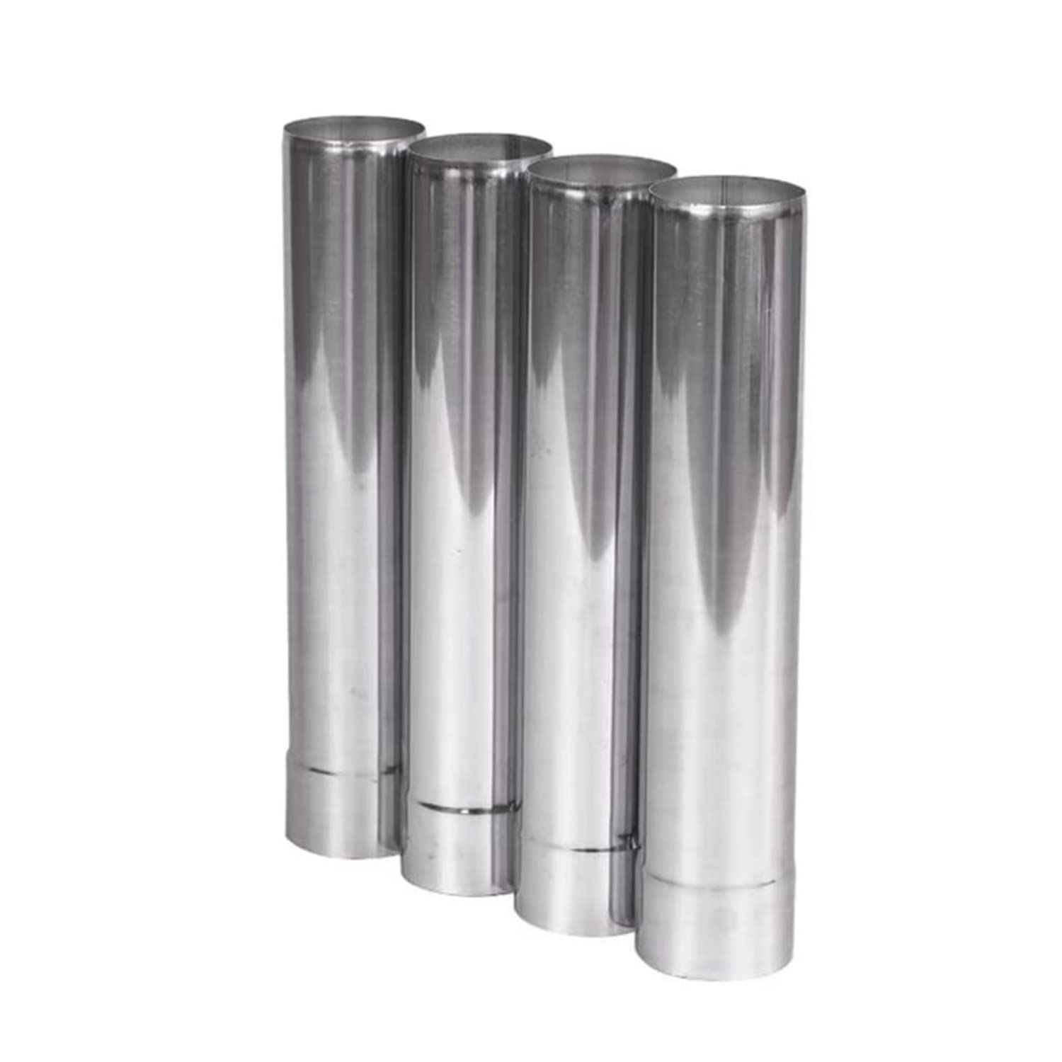 FIREHIKING Thicken Stove Pipe 2.36inch/6cm Chimney Flue 4pcs Stainless Steel Straight Extension for Camping Stove - 14.17in/36cm