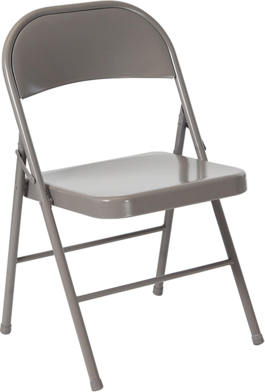 Flash Furniture Hercules Series Commercial Grade Double Braced Gray Metal Folding Chair