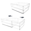 Isaac Jacobs 2Pack Clear Expandable Storage Bins  Medium