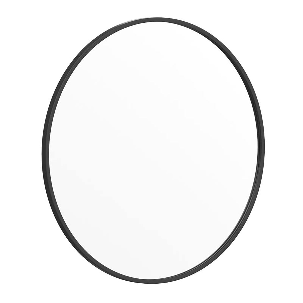 Flash Furniture Julianne Large Round Wall Mirror - Black Circle Accent Mirror - 30&quot; Vanity Mirror - For Bathroom, Vanity, Entryway, Dining Room, & Living Room