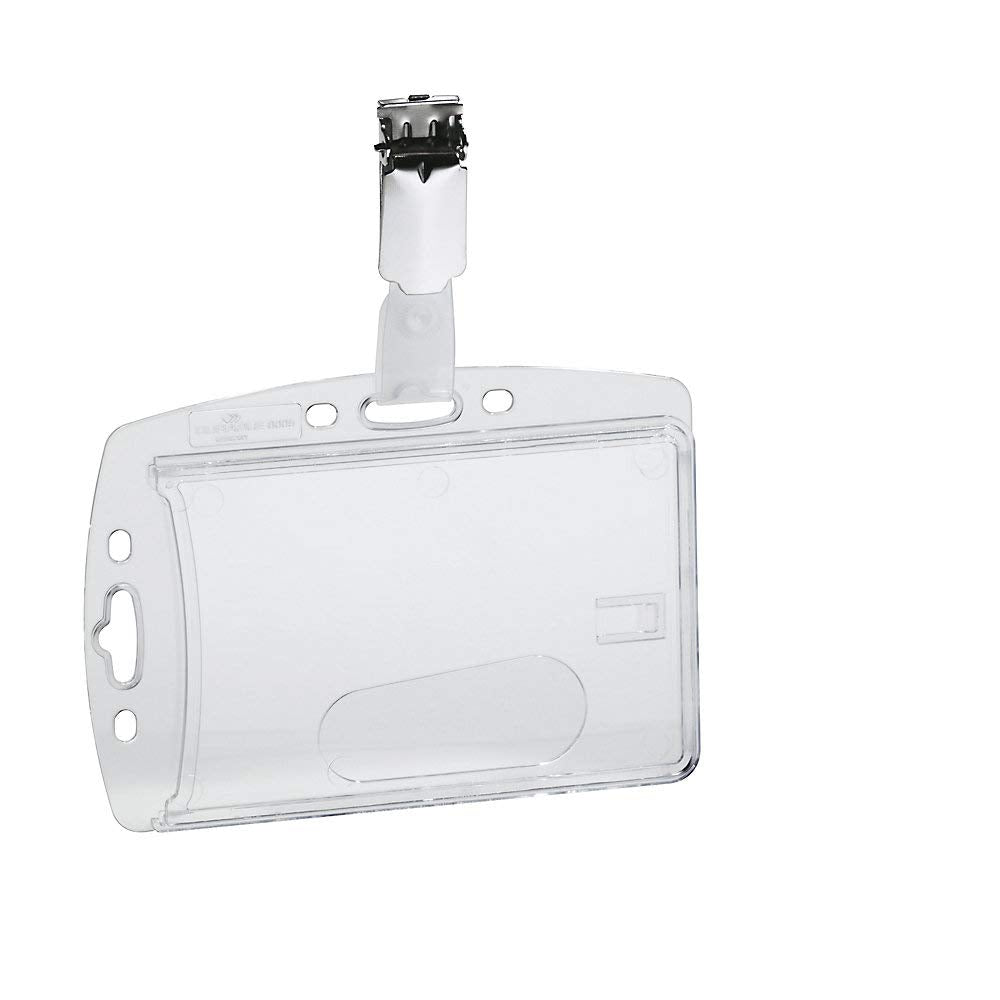 Single Id Card, Shell Style, Strap Clip - 25 Bx