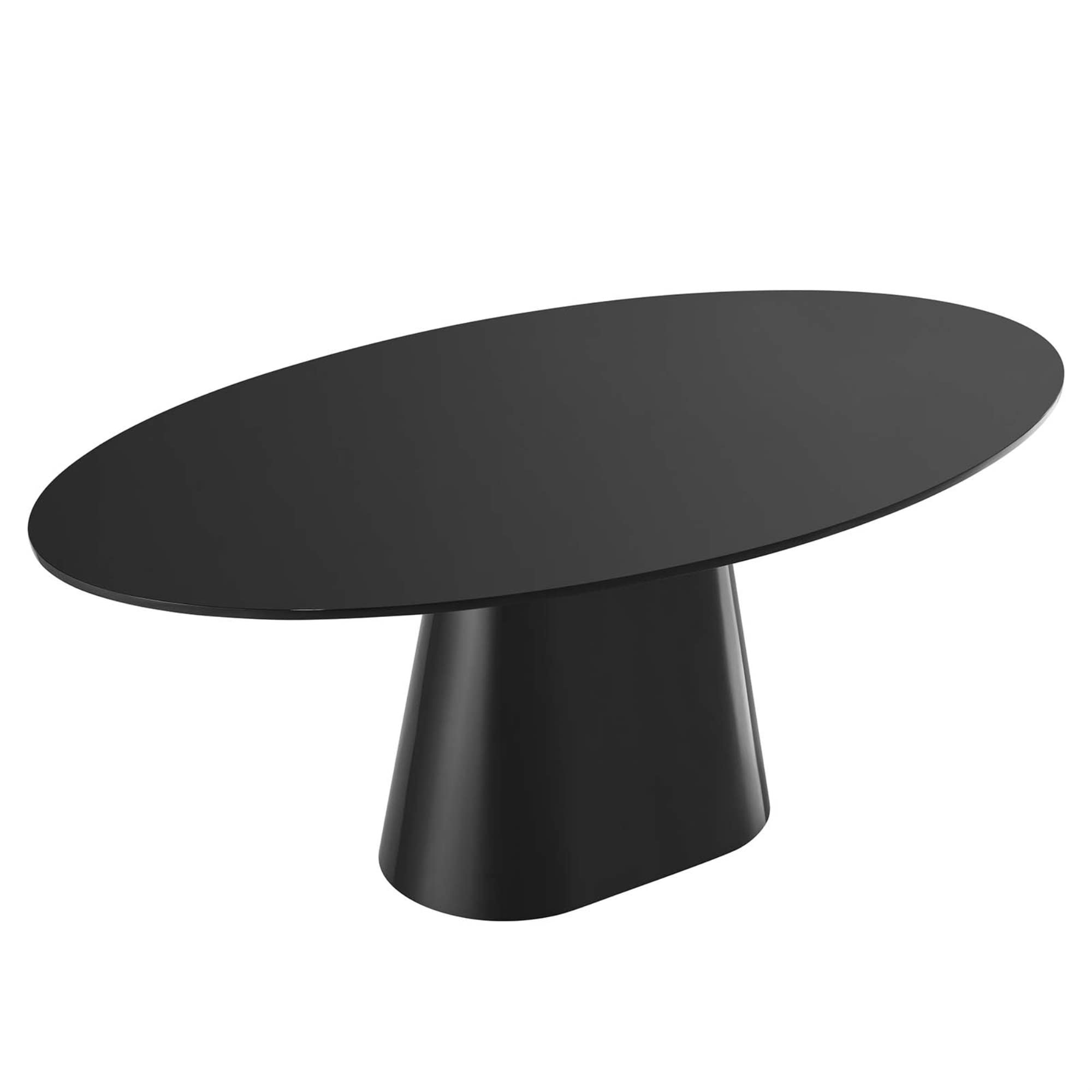 Modway Provision 75&Quot; Oval Mdf Wood Dining Table In Black Finish