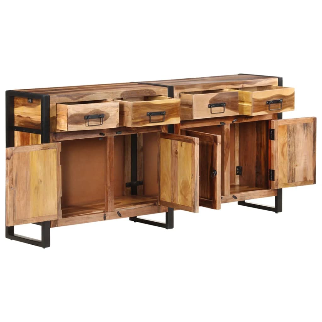 vidaXL Sideboard 67.7&quot;x13.8&quot;x31.5&quot; Solid Acacia Wood with Honey Finish
