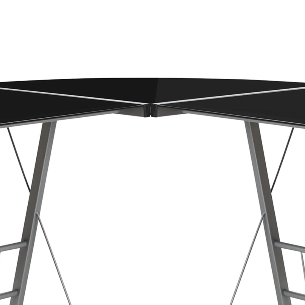 Flash Furniture Ginny L-Shaped Desk 83.5" Computer Corner Desk, Gaming Corner Desk, Home Office Corner Desk, Gaming Desk, Space Saving, Easy To Assemble, Black