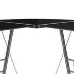 Flash Furniture Ginny L-Shaped Desk 83.5" Computer Corner Desk, Gaming Corner Desk, Home Office Corner Desk, Gaming Desk, Space Saving, Easy To Assemble, Black