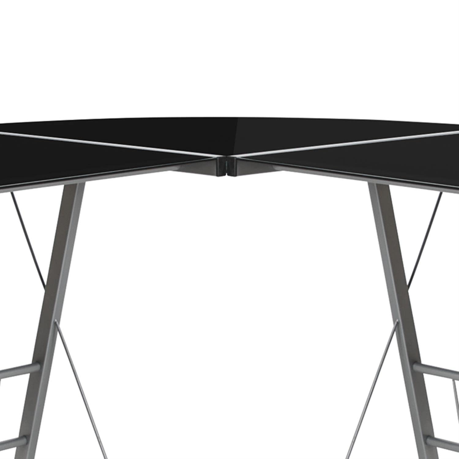 Flash Furniture Ginny L-Shaped Desk 83.5" Computer Corner Desk, Gaming Corner Desk, Home Office Corner Desk, Gaming Desk, Space Saving, Easy To Assemble, Black