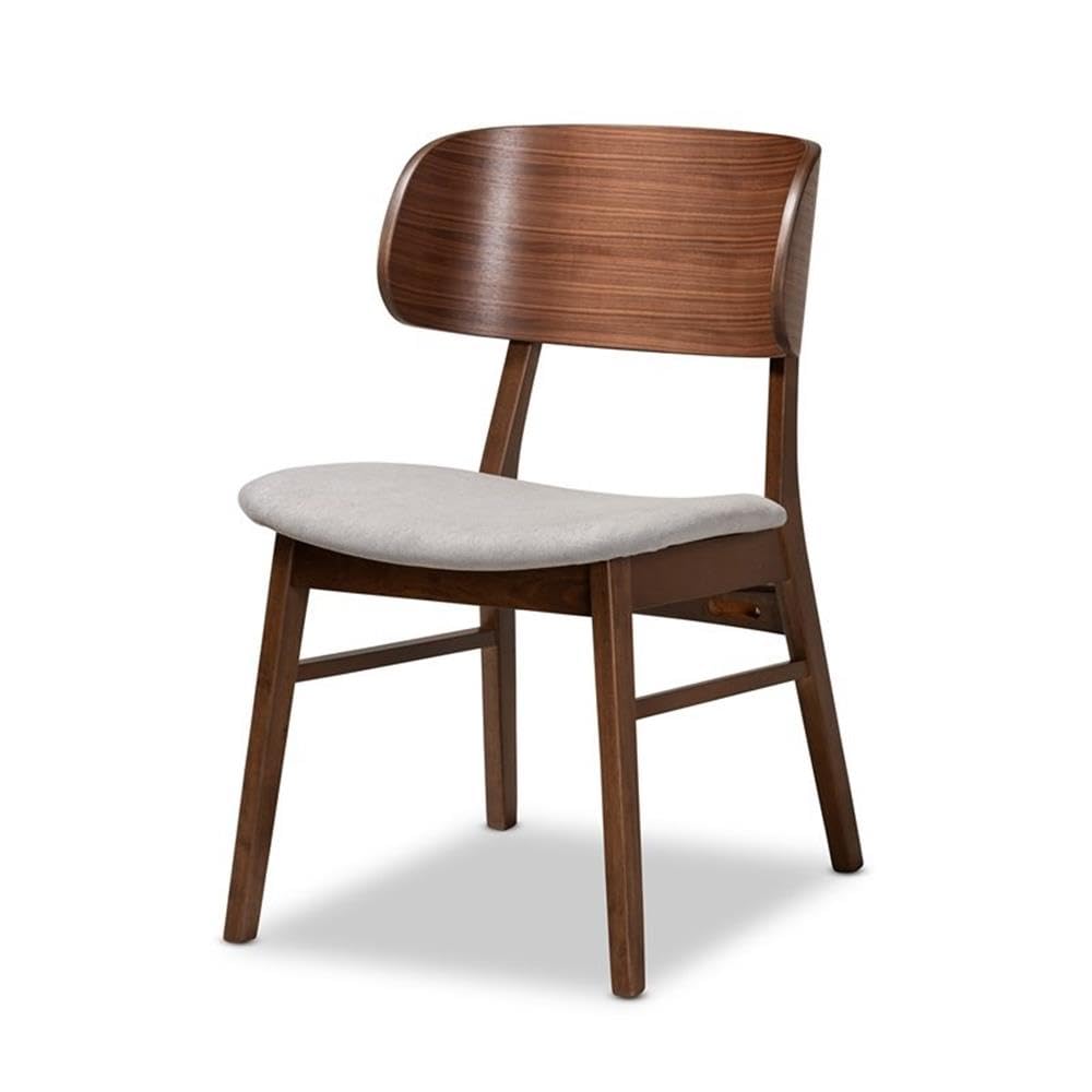 Baxton Studio Alston Grey and Walnut Brown Finished Wood 5-Piece Dining Set