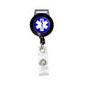Star Of Life - Medical Health Emt Rn Md Lanyard Retractable Reel Badge Id Card Holder