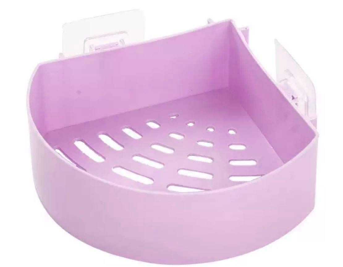 Flipco FPC Multipurpose Plastic Bathroom Kitchen Triangle Shelf No Drill Self Adhesive Bathroom Corner Rack Organizer Storage B