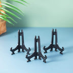 Artliving 4'' Black Plastic Stand Cookie Holder Display Stand Place Card Holder Display Easels At Weddings, Birthday Party(24 Pa