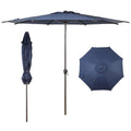 Abba Patio 11Ft Lyon Outdoor Patio Umbrella Outdoor Table Umbrella With Push Button Tilt And Crank Market Umbrella 8 Sturdy Ribs