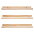 MBYD 24 Inch Floating Shelves Natural Wood Set of 3, Wall Mount Picture Ledge Wooden Wall Shelf for Home Decoration for Bedroom,