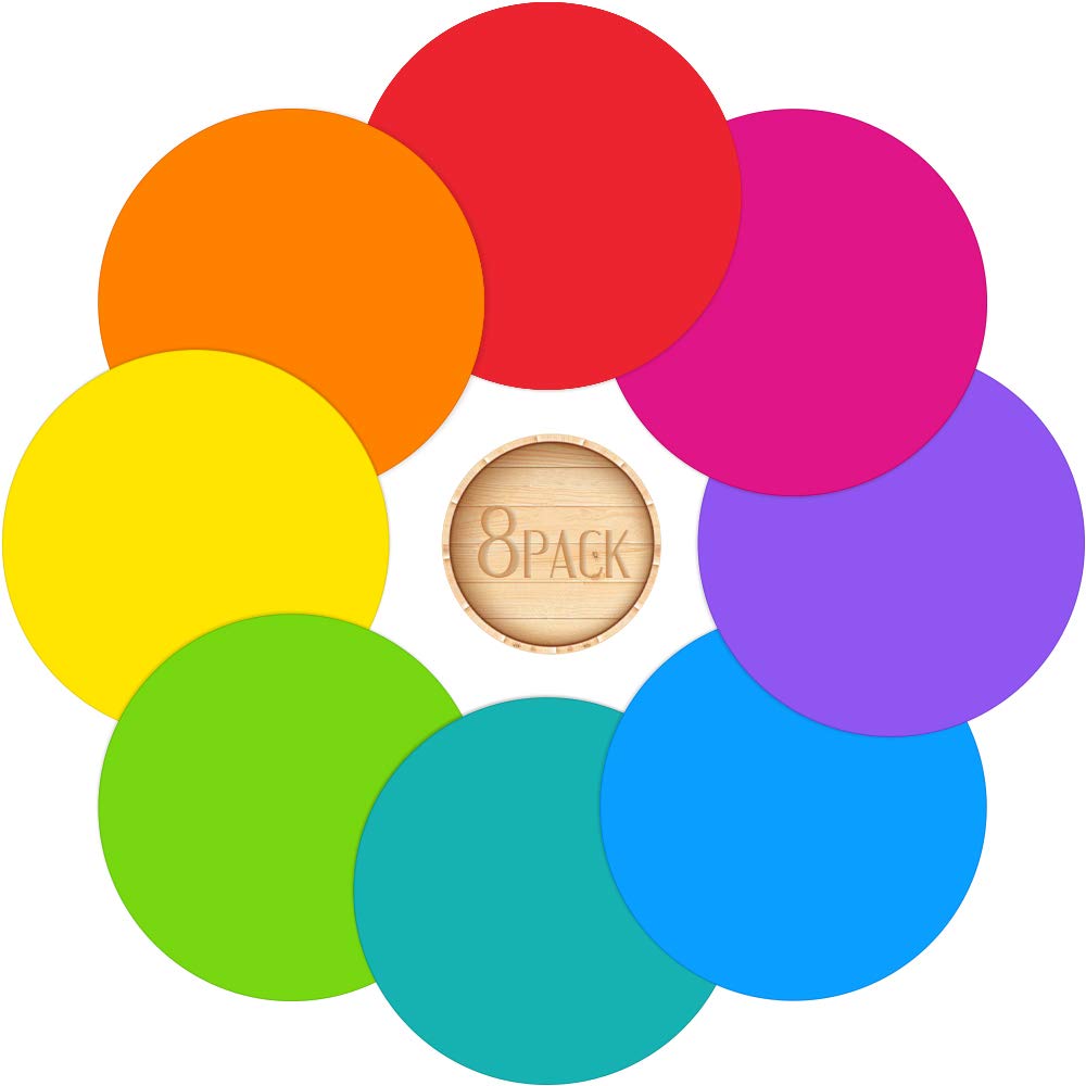 Hoxha Dry Erase Dots, Colorful Dry Erase Circles White Board Removable Markers Wall Decal Spots Stickers Set For Home Office Cla