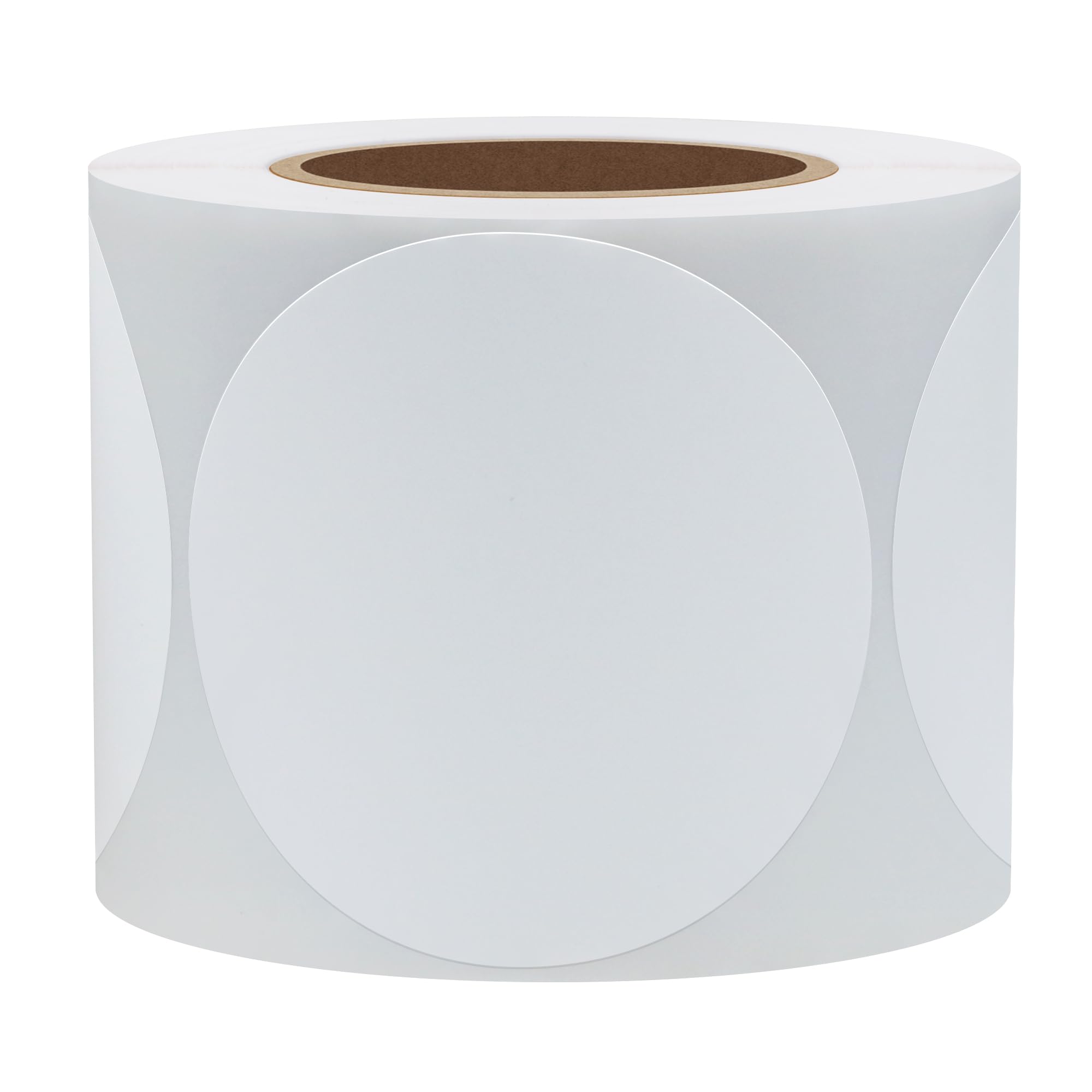 Hybsk White Color Coding Dot Labels Round Semi Gloss Paper Stickers Adhesive Label - Do Not Support Printing(2 Inch)