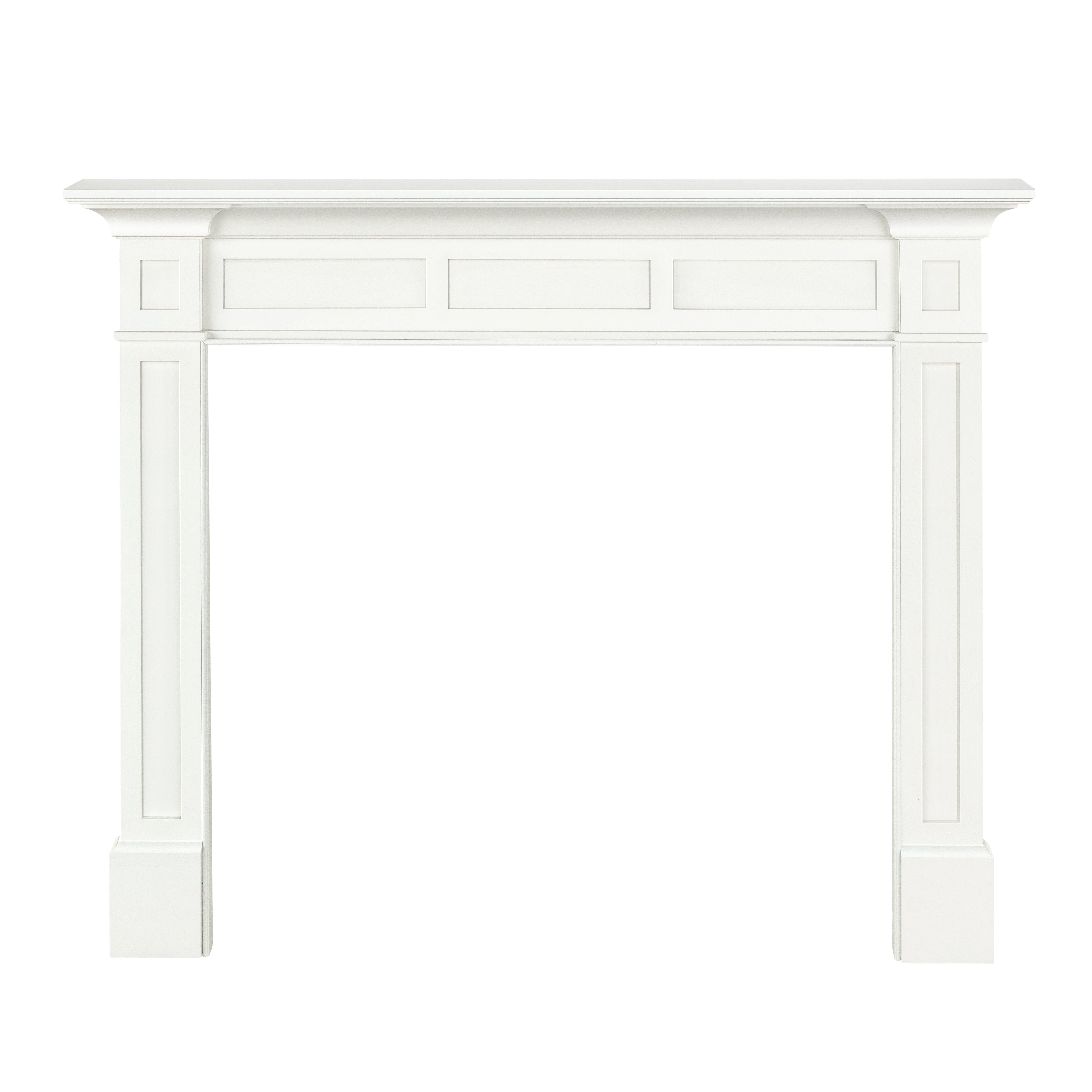 The Jim 48 Fireplace Mantel MDF White Paint