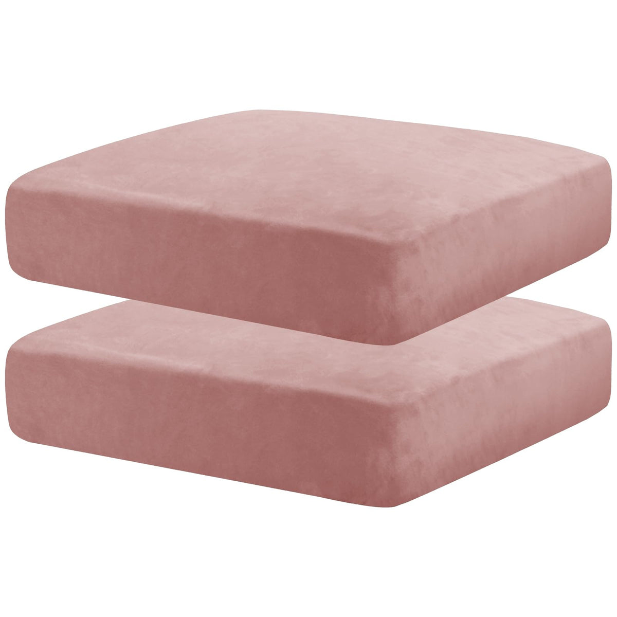 MAXIJIN Velvet Stretch Cushion Covers Couch Cushion Slipcovers Loveseat Sofa Cushion Covers for Individual Cushions with Elastic