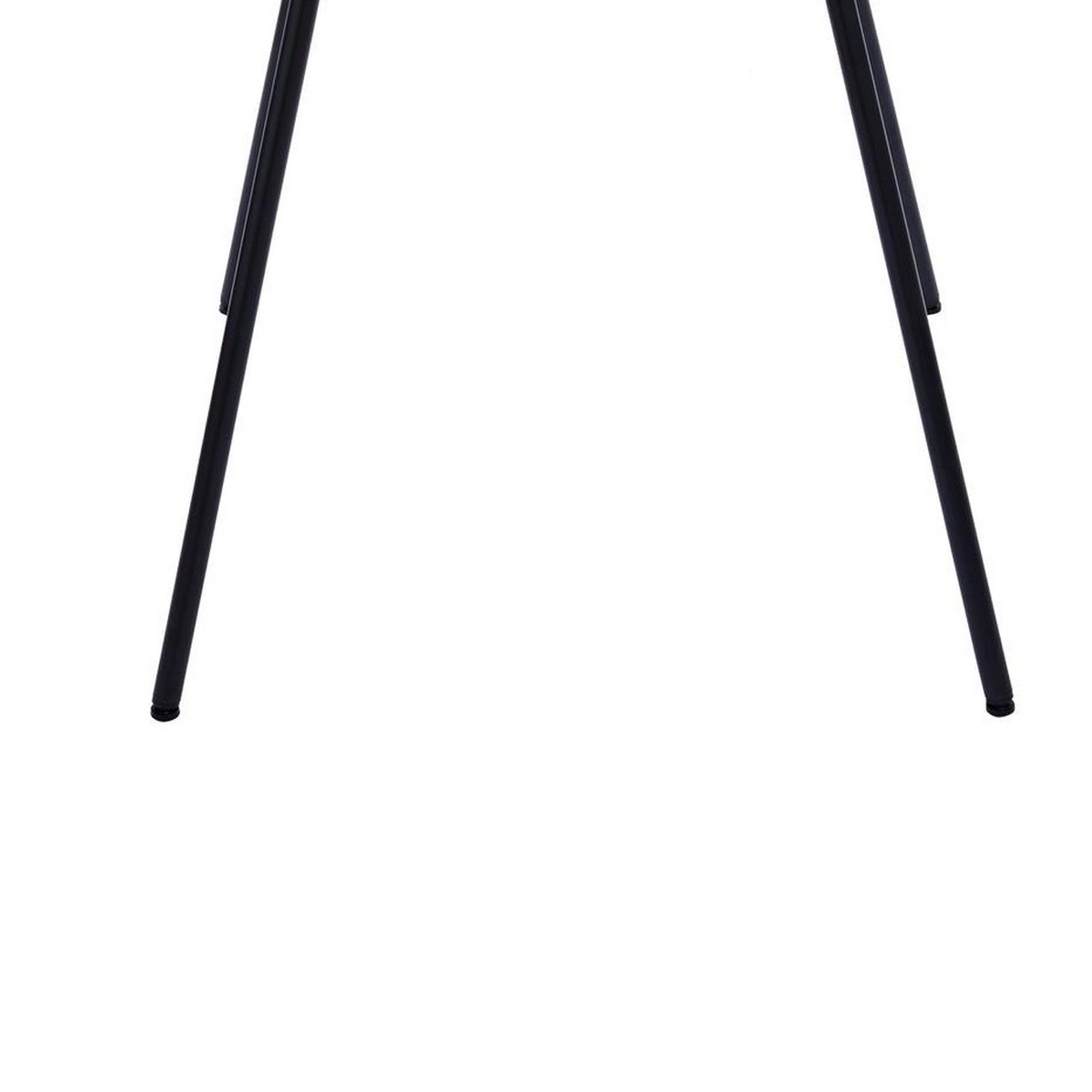 Benjara Bm304656 44 In. Vigo Metal Angled Legs Modern Round Bar Height Pub Table Black