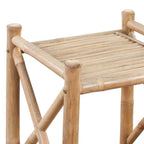 vidaXL Authentic Bamboo 5-Tier Shelf Square - Compact and Versatile Freestanding Shelf for Living Room/Bathroom/Patio - 13.8" x 13.8" x 59.8"